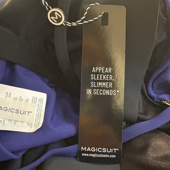 NWT Magicsuit Parker Swim Dress Navy One-Piece Underwire Adjustable Straps 22W - Picture 11 of 13
